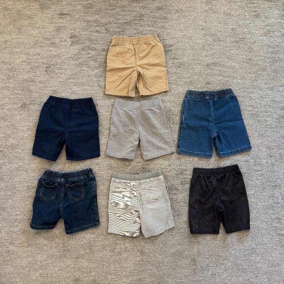 Toddler Shorts - Set of 7 - Size 4T - Khaki - Jean - Athletic - Picture 2 of 9